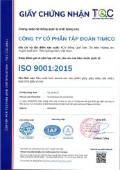 Chứng Nhận Hệ Thống Quản Lý Chất Lượng theo Tiêu Chuẩn ISO 9001:2015.